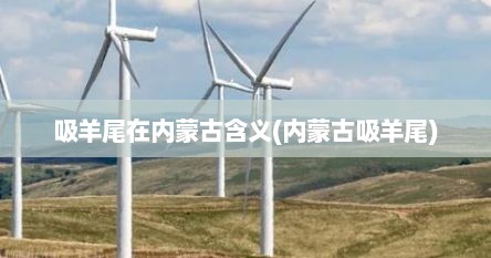 吸羊尾在内蒙古含义(内蒙古吸羊尾)