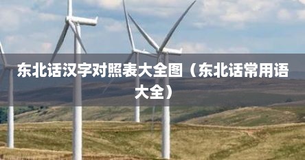 东北话汉字对照表大全图（东北话常用语大全）