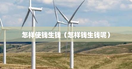 怎样使钱生钱（怎样钱生钱呢）