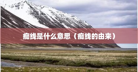痴线是什么意思（痴线的由来）