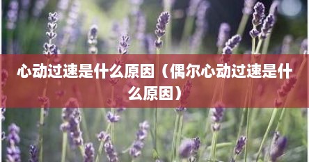 心动过速是什么原因（偶尔心动过速是什么原因）