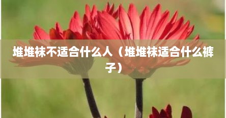 堆堆袜不适合什么人（堆堆袜适合什么裤子）