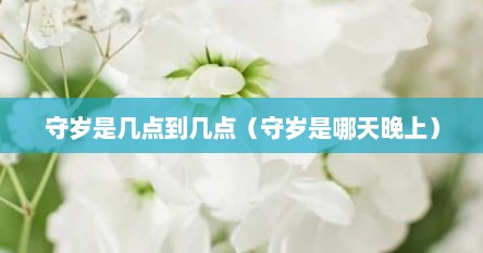 守岁是几点到几点（守岁是哪天晚上）