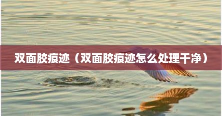 双面胶痕迹（双面胶痕迹怎么处理干净）