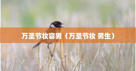 万圣节妆容男（万圣节妆 男生）