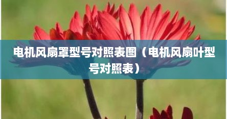 电机风扇罩型号对照表图（电机风扇叶型号对照表）