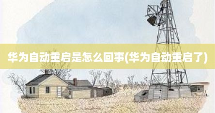 华为自动重启是怎么回事(华为自动重启了)
