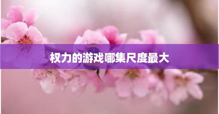 权力的游戏哪集尺度最大