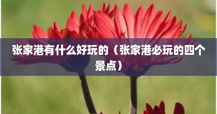 张家港有什么好玩的（张家港必玩的四个景点）