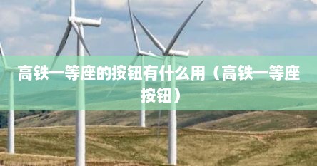 高铁一等座的按钮有什么用（高铁一等座 按钮）