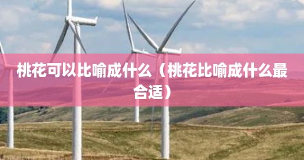 桃花可以比喻成什么（桃花比喻成什么最合适）