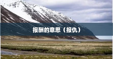 报酬的意思（报仇）