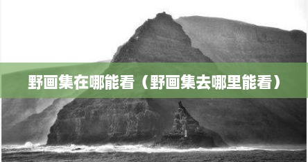 野画集在哪能看（野画集去哪里能看）