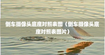 倒车摄像头底座对照表图（倒车摄像头底座对照表图片）