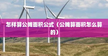 怎样算公摊面积公式（公摊算面积怎么算的）