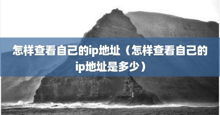 怎样查看自己的ip地址（怎样查看自己的ip地址是多少）