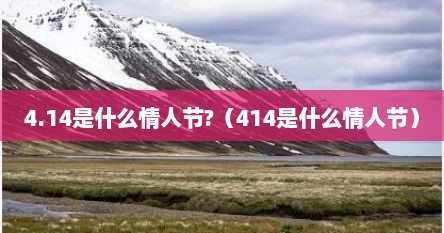4.14是什么情人节?（414是什么情人节）
