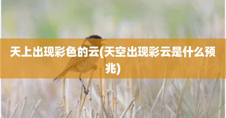 天上出现彩色的云(天空出现彩云是什么预兆)