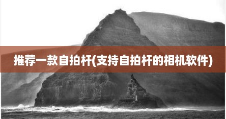 推荐一款自拍杆(支持自拍杆的相机软件)