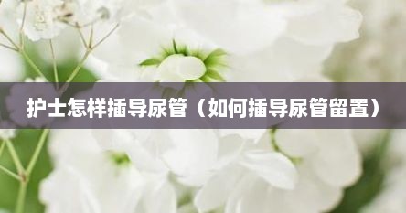 护士怎样插导尿管（如何插导尿管留置）