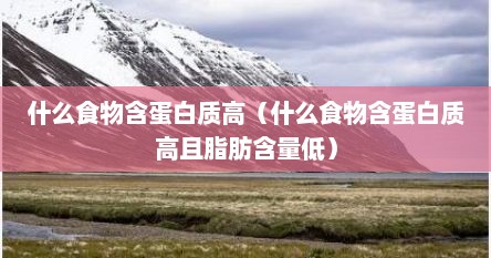 什么食物含蛋白质高（什么食物含蛋白质高且脂肪含量低）