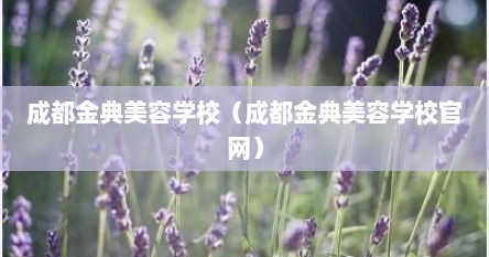 成都金典美容学校（成都金典美容学校官网）