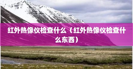 红外热像仪检查什么（红外热像仪检查什么东西）
