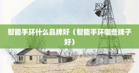智能手环什么品牌好（智能手环哪些牌子好）