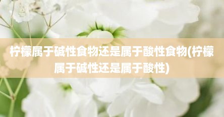 柠檬属于碱性食物还是属于酸性食物(柠檬属于碱性还是属于酸性)