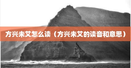 方兴未艾怎么读（方兴未艾的读音和意思）