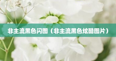 非主流黑色闪图（非主流黑色炫酷图片）