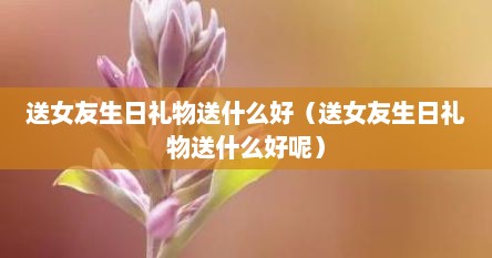 送女友生日礼物送什么好（送女友生日礼物送什么好呢）