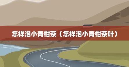 怎样泡小青柑茶（怎样泡小青柑茶叶）