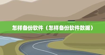 怎样备份软件（怎样备份软件数据）