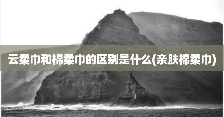 云柔巾和棉柔巾的区别是什么(亲肤棉柔巾)