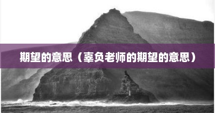 期望的意思（辜负老师的期望的意思）