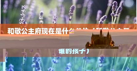 和敬公主府是什么单位（和敬公主府原来是谁的）