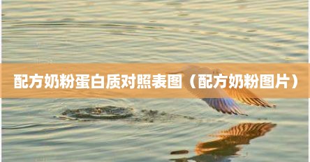 配方奶粉蛋白质对照表图（配方奶粉图片）