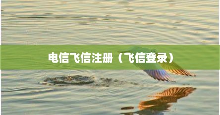 电信飞信注册（飞信登录）
