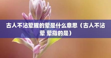 古人不沾荤腥的荤是什么意思（古人不沾荤 荤指的是）