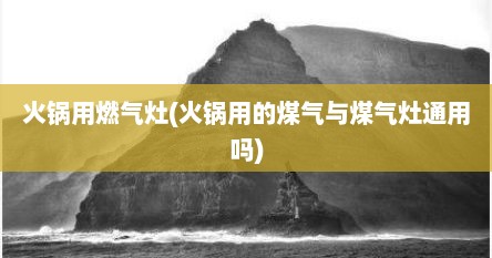 火锅用燃气灶(火锅用的煤气与煤气灶通用吗)