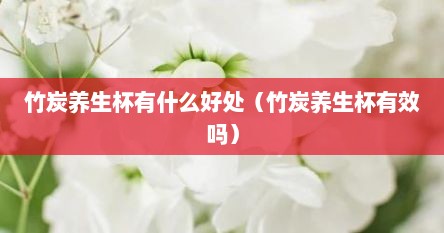 竹炭养生杯有什么好处（竹炭养生杯有效吗）