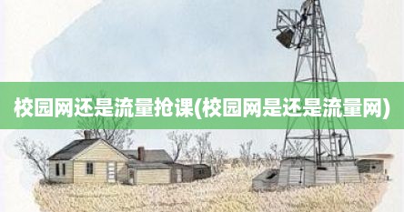 校园网还是流量抢课(校园网是还是流量网)