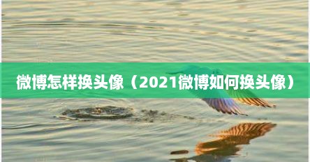 微博怎么更换头像（微博如何更换头像?）