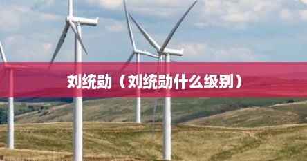 刘统勋（刘统勋什么级别）