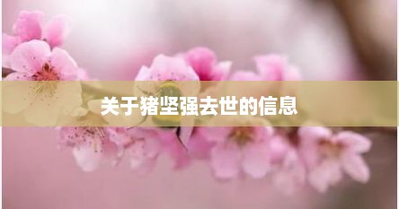 猪坚强去世原因（猪坚强去世前照片）