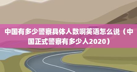 中国有多少警察具体人数啊英语怎么说(中国正式警察有多少人2020)