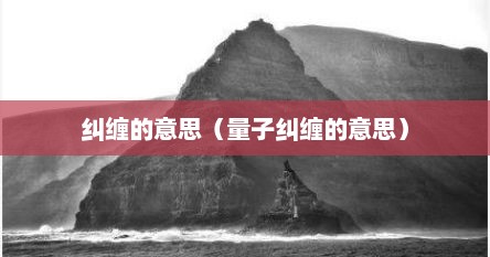 纠缠的意思（量子纠缠的意思）