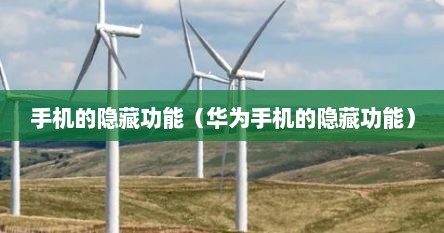 手机的隐藏功能（华为手机的隐藏功能）