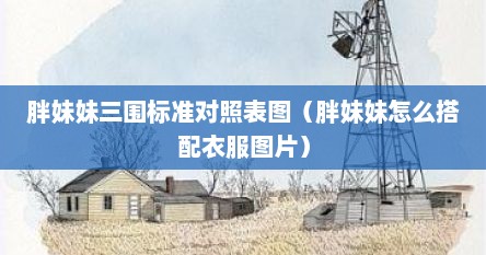 胖妹妹三围标准对照表图（胖妹妹怎么搭配衣服图片）